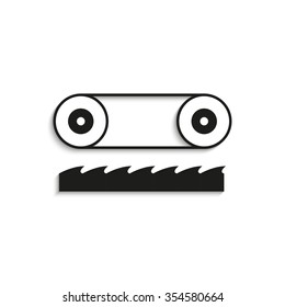 Symbol. Band-saw. Vector icon.