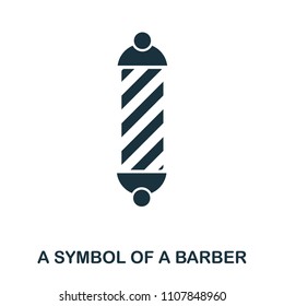 Un símbolo de un icono de barbero. Diseño de iconos de estilo plano. UI. Ilustración de un símbolo de un icono de barbero. Pictograma aislado en blanco. Listo para usar en diseño web, aplicaciones, software, impresión.