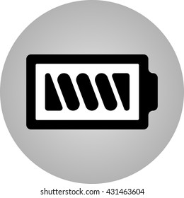 Symbol battery black and white icon - vector, flat design. Eps 10