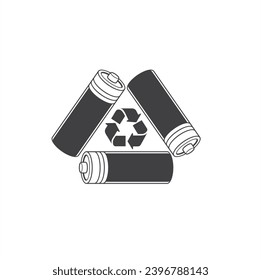 symbol of battery recycle, vector art.