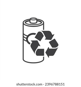 symbol of battery recycle, vector art.