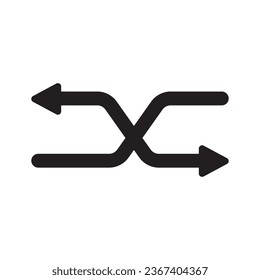 symbol of bidirectional arrows data transfer vector