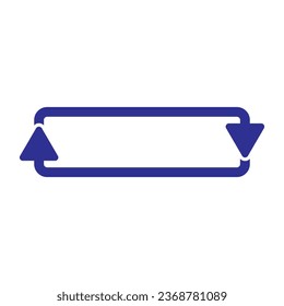symbol of bidirectional arrows data transfer vector