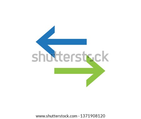 symbol of bidirectional arrows data transfer vector