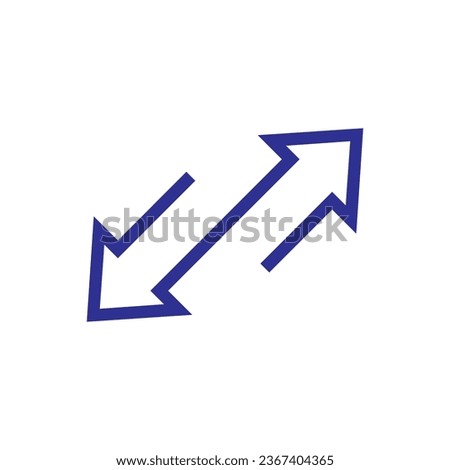 symbol of bidirectional arrows data transfer vector