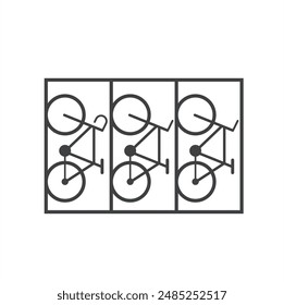 symbol of bike storage, vector art.