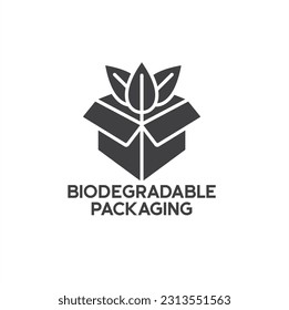 symbol of biodegradable packaging, vector art.