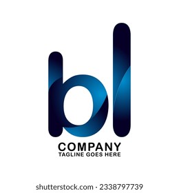 Symbol BL letter logo on white background, can be used for art companies, sports, etc