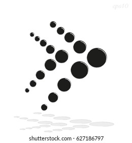 Symbol black spheres
Emblem or logo abstraction consists of two impromptu stream arrow parallel balls stock vector illustration