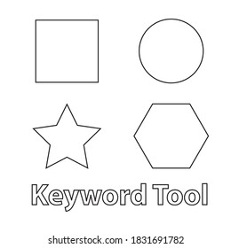 symbol black whit line keyword tool vector