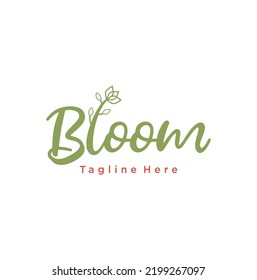 Symbol Bloom Logo Design Vector