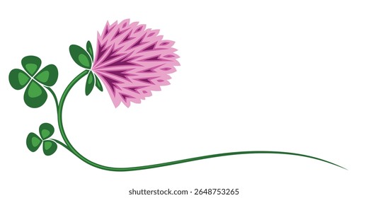 The symbol of a blooming field clover.
