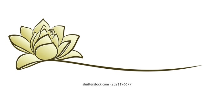 The symbol of a blooming water lily.
