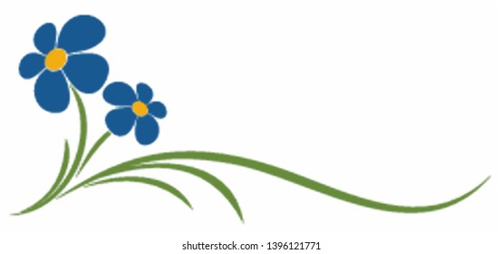 The symbol of blue field flower. 