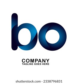 Symbol BO letter logo on white background, can be used for art companies, sports, etc