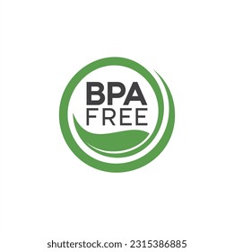 symbol of bpa free, Bisphenol A free, vector art.