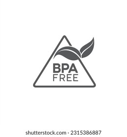 symbol of bpa free, Bisphenol A free, vector art.