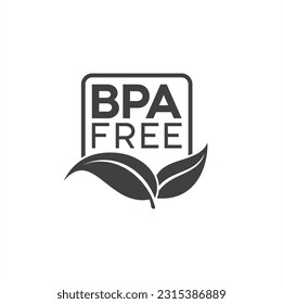 symbol of bpa free, Bisphenol A free, vector art.