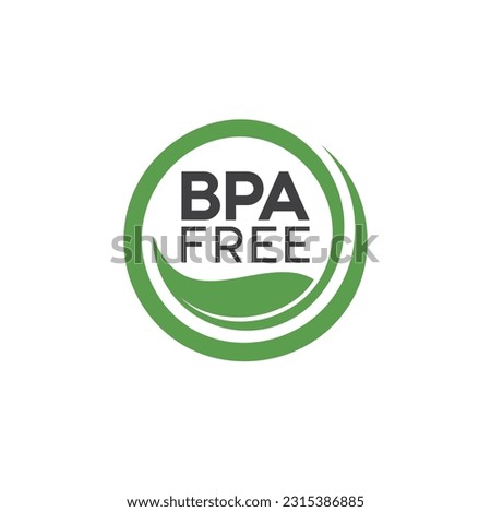 symbol of bpa free, Bisphenol A free, vector art.