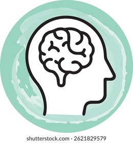 Symbol of the brain in the human eps