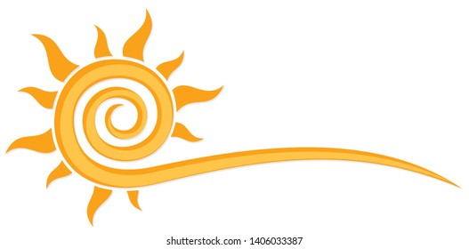 Símbolo del sol de verano brillante.