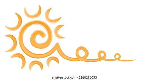 Símbolo del sol de verano brillante.