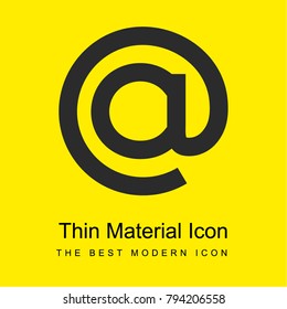 At Symbol bright yellow material minimal icon or logo design