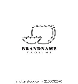 symbol broken egg logo shape design template icon black modern isolated vector illustration