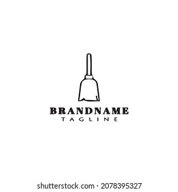 symbol broom logo cartoon design icon black modern isolated vector illustration