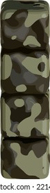 Symbol in brown camouflage. letter l