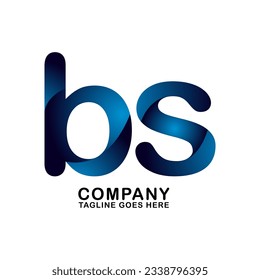 Symbol BS letter logo on white background, can be used for art companies, sports, etc