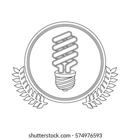 symbol bulb environmental care icon, vector illustration