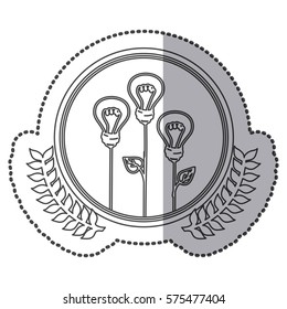 symbol bulbs care environmental design, vector illustration icon