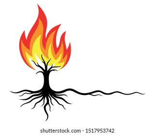 The Symbol of burning forest.