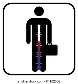 symbol business man under stress, vector