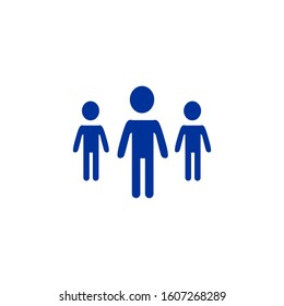 Symbol of business people in flat style