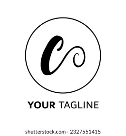 Symbol C letter logo on white background, can be used for art companies, sports, etc