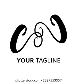 Symbol C letter logo on white background, can be used for art companies, sports, etc
