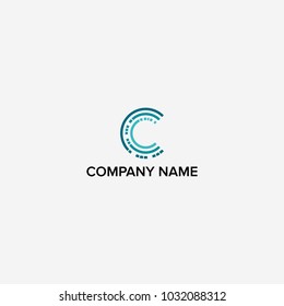 Symbol C and pixel logo design