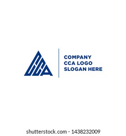 The symbol C C A with a simple modern triangle logo is clean