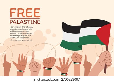 A symbol of the call for an end to the occupation and the granting of freedom to Palestine through the power of unity and common struggle.