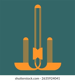The symbol is a candelabrum in the Art Deco style