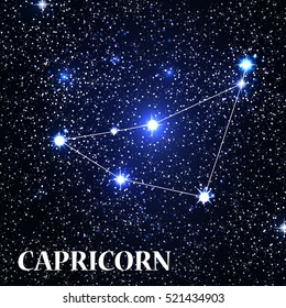 Symbol: Capricorn Zodiac Sign. Vector Illustration. EPS10
