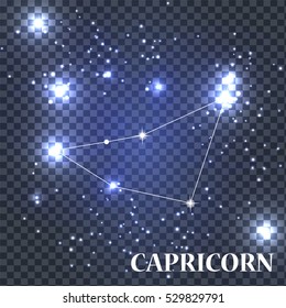 Symbol: Capricorn Zodiac Sign. Vector Illustration. EPS10