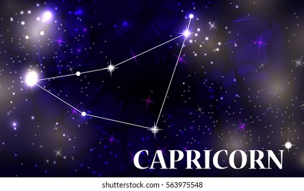 Symbol: Capricorn Zodiac Sign. Vector Illustration. EPS10