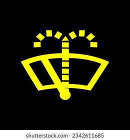 the symbol of the car dashboard and the meaning of the wiper is a vector illustration