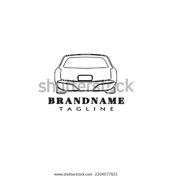 symbol car logo cartoon icon design template\
black modern isolated vector\
illustration