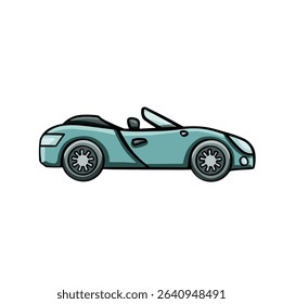 Symbol car with open top color illustration vector