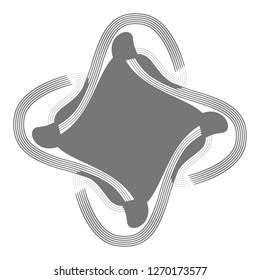 Symbol of Cardinal Direction. Vector Icon.