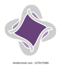 Symbol of Cardinal Direction. Vector Icon.